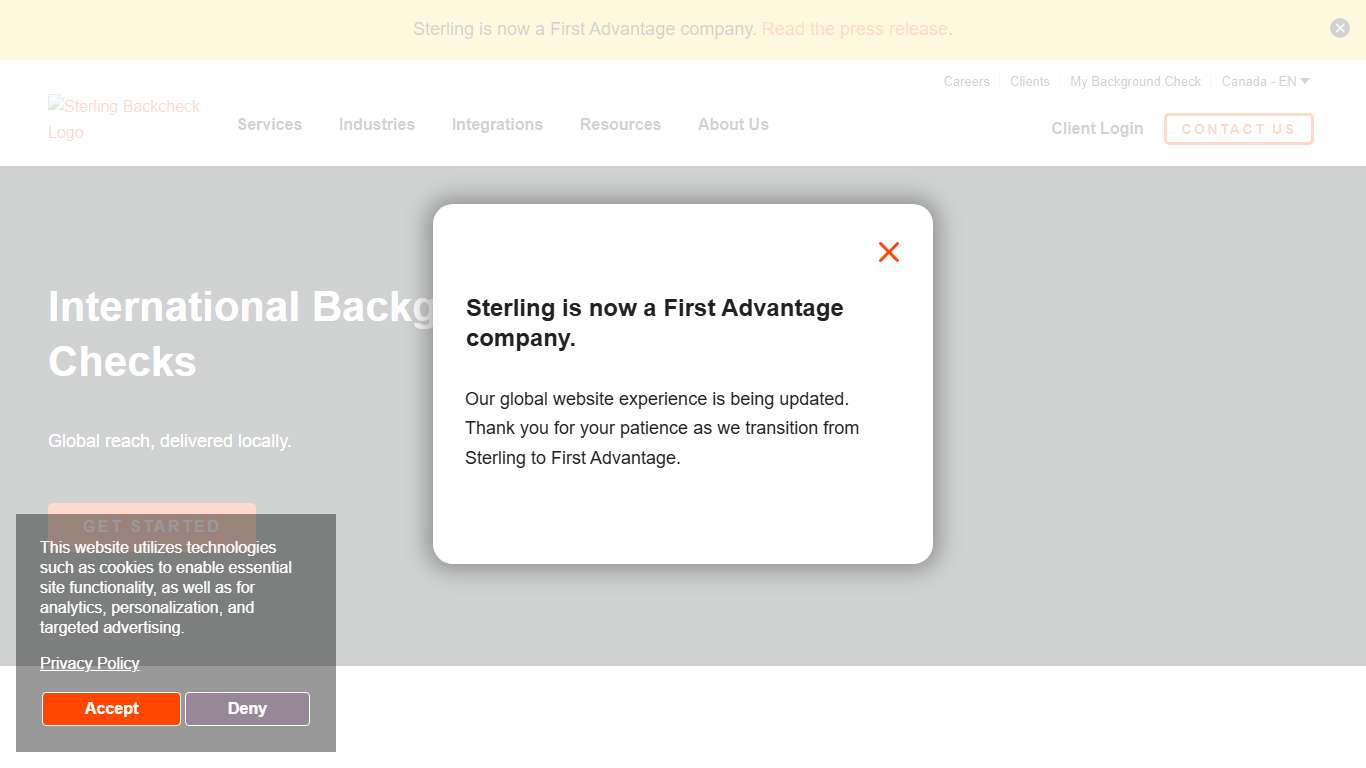 Global Background Check - Sterling, a First Advantage company