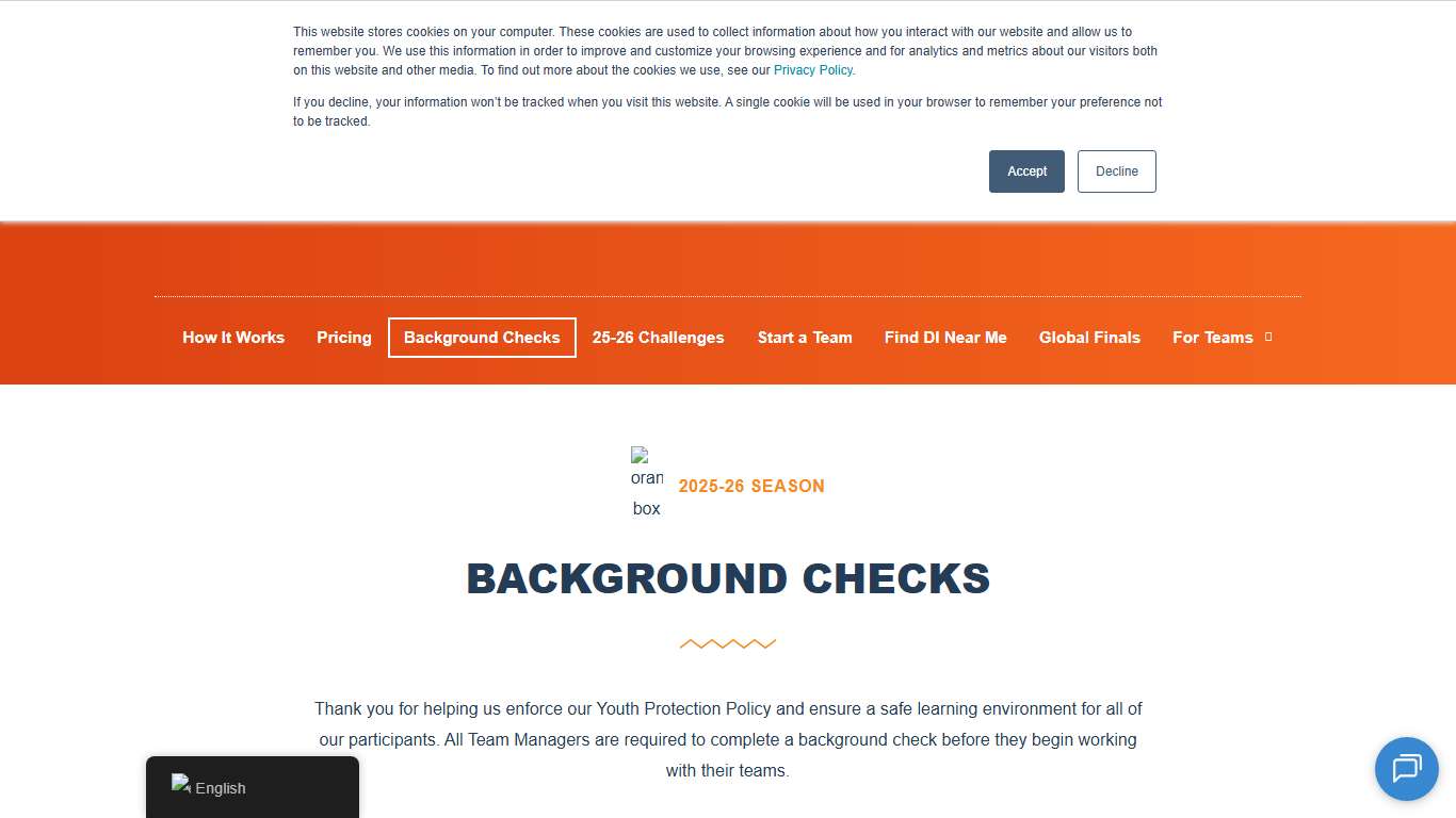 Background Checks - Destination Imagination